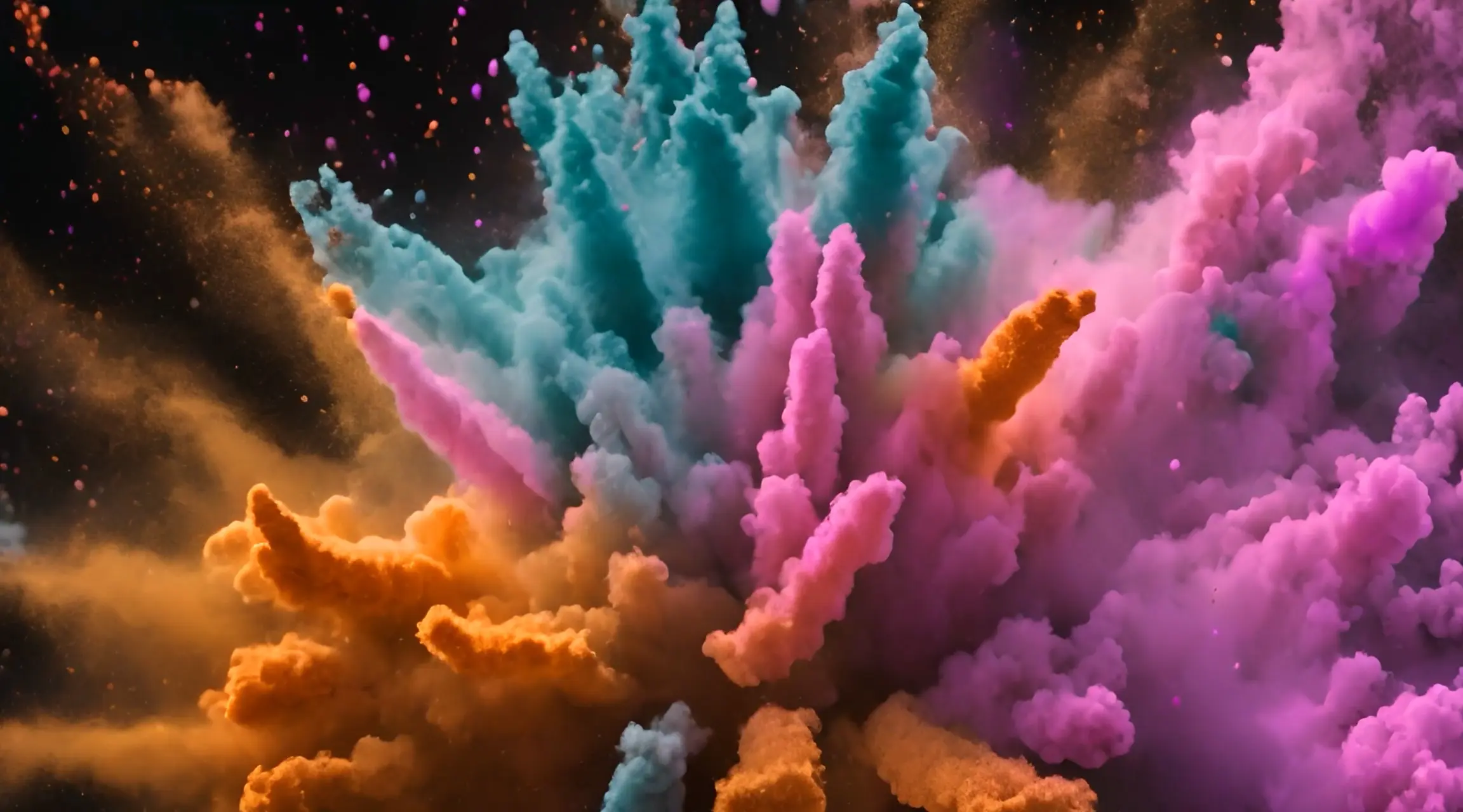 Artistic Colourful Sky Explosion Colorful Backdrop Clip